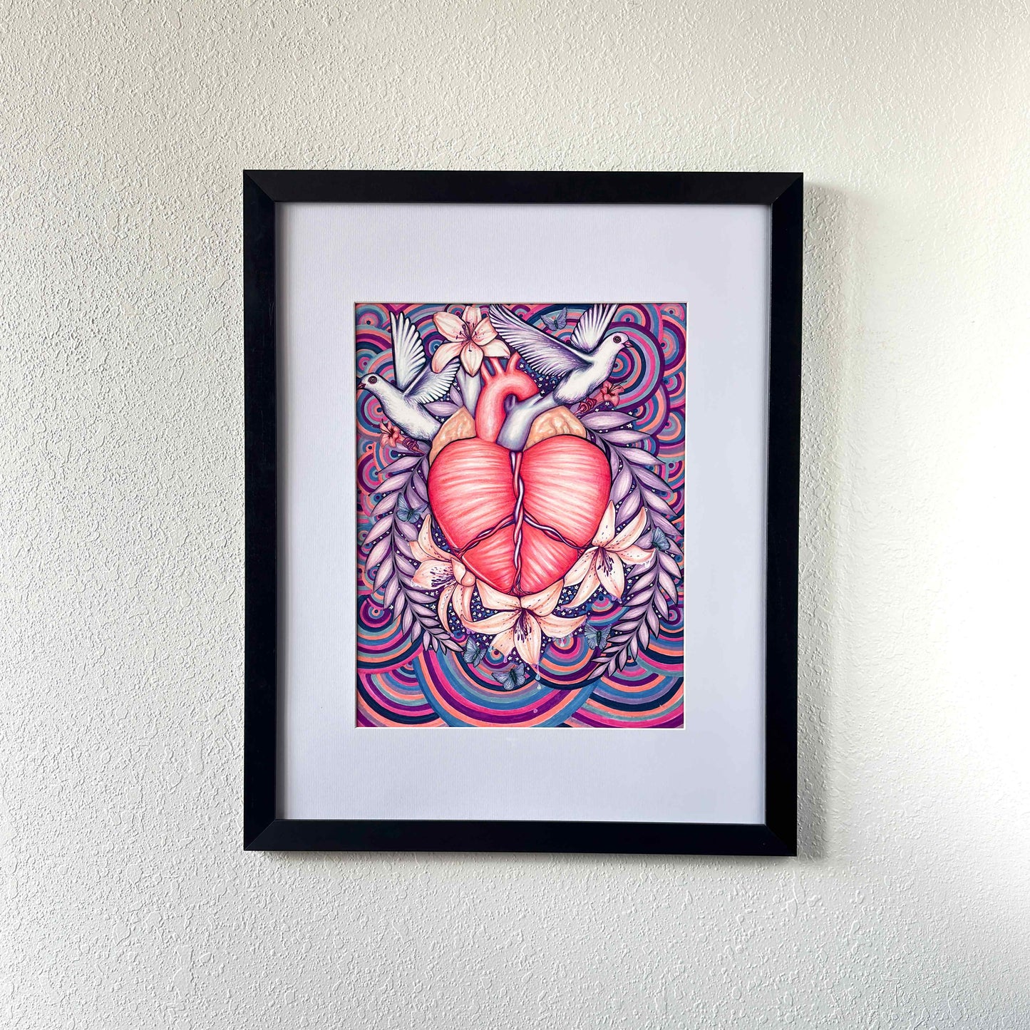 Amante de la paz | Dibujo original en tinta y marcador