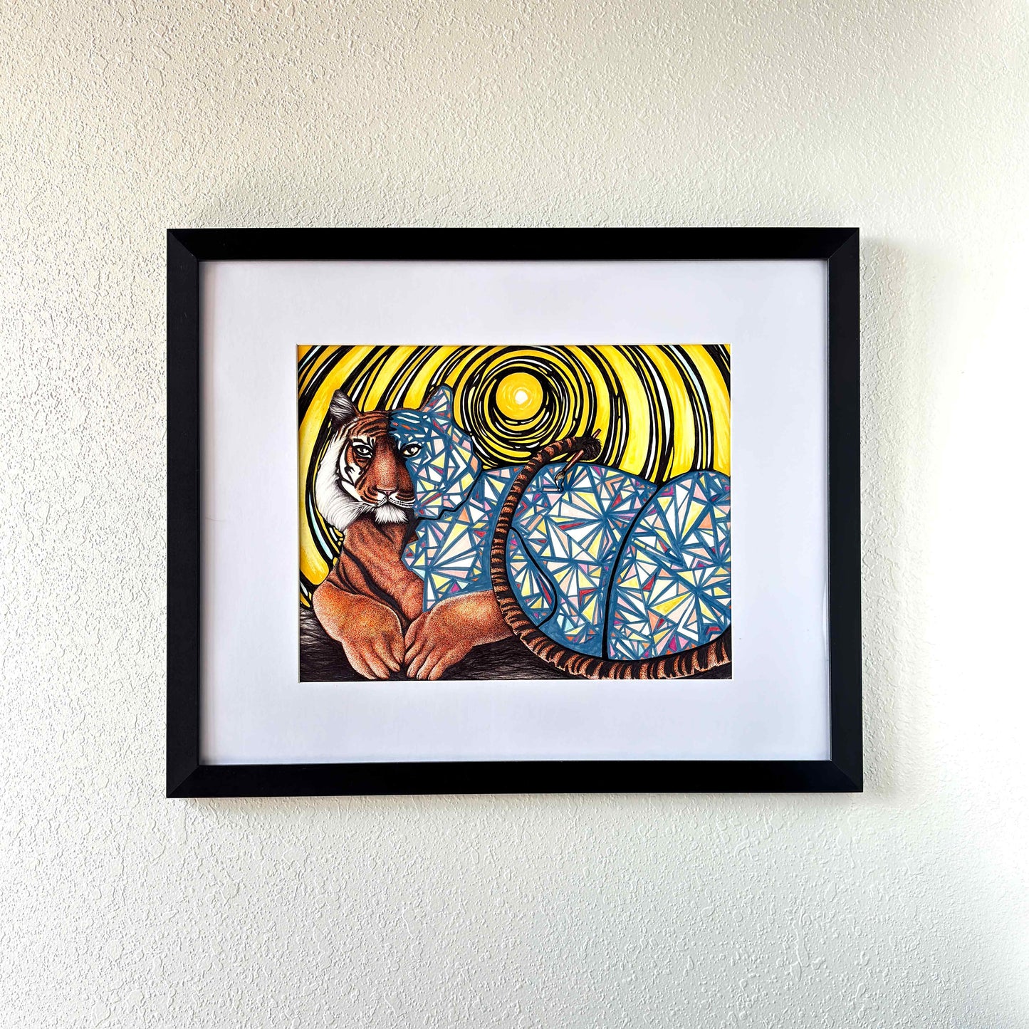 The Tiger Changes Her Own Stripes | Original Mixed Media Painting