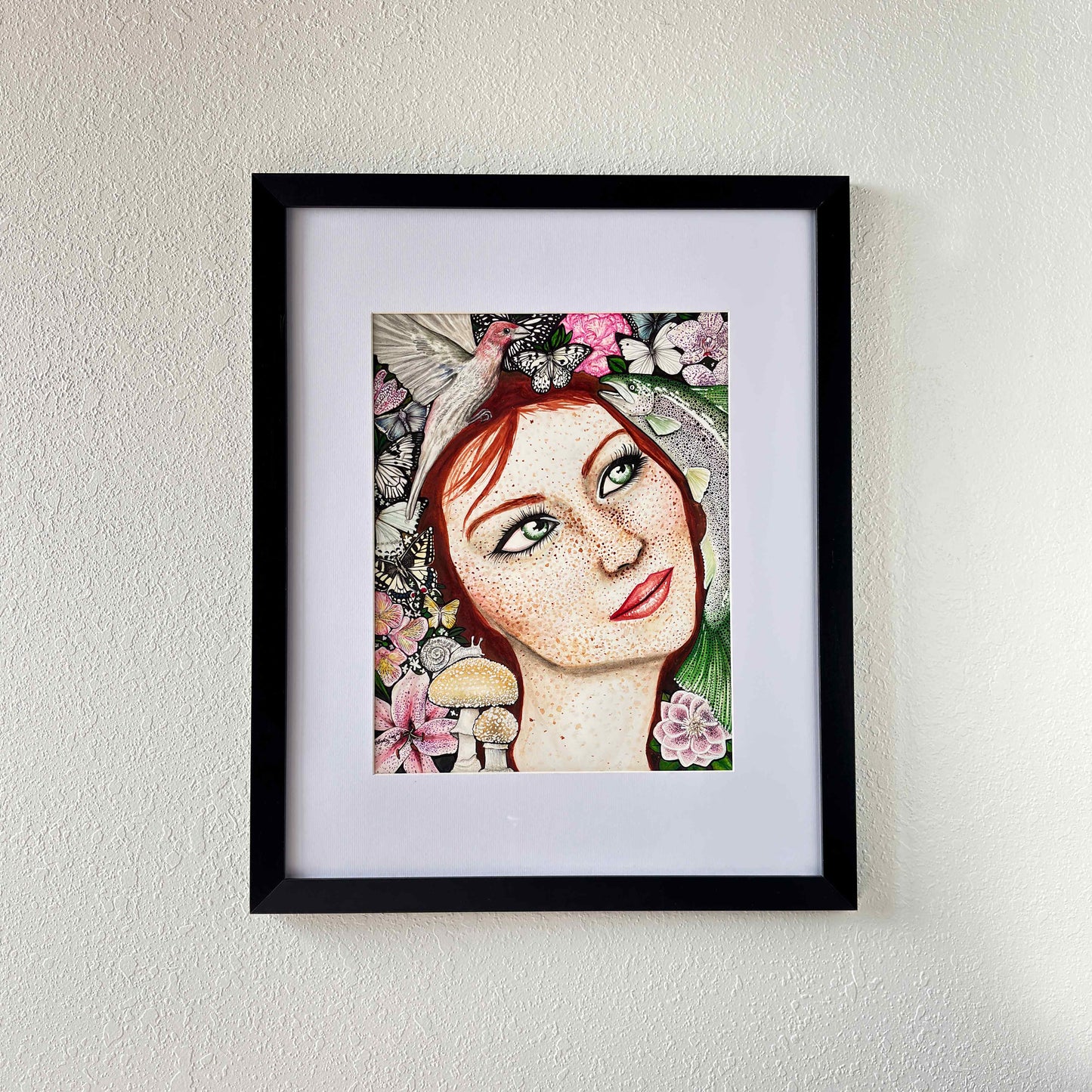 Belleza moteada | Pintura original en tinta y acuarela