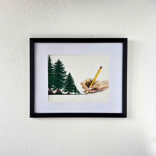 Drawing Natural Resources | Original Mixed Media Painting