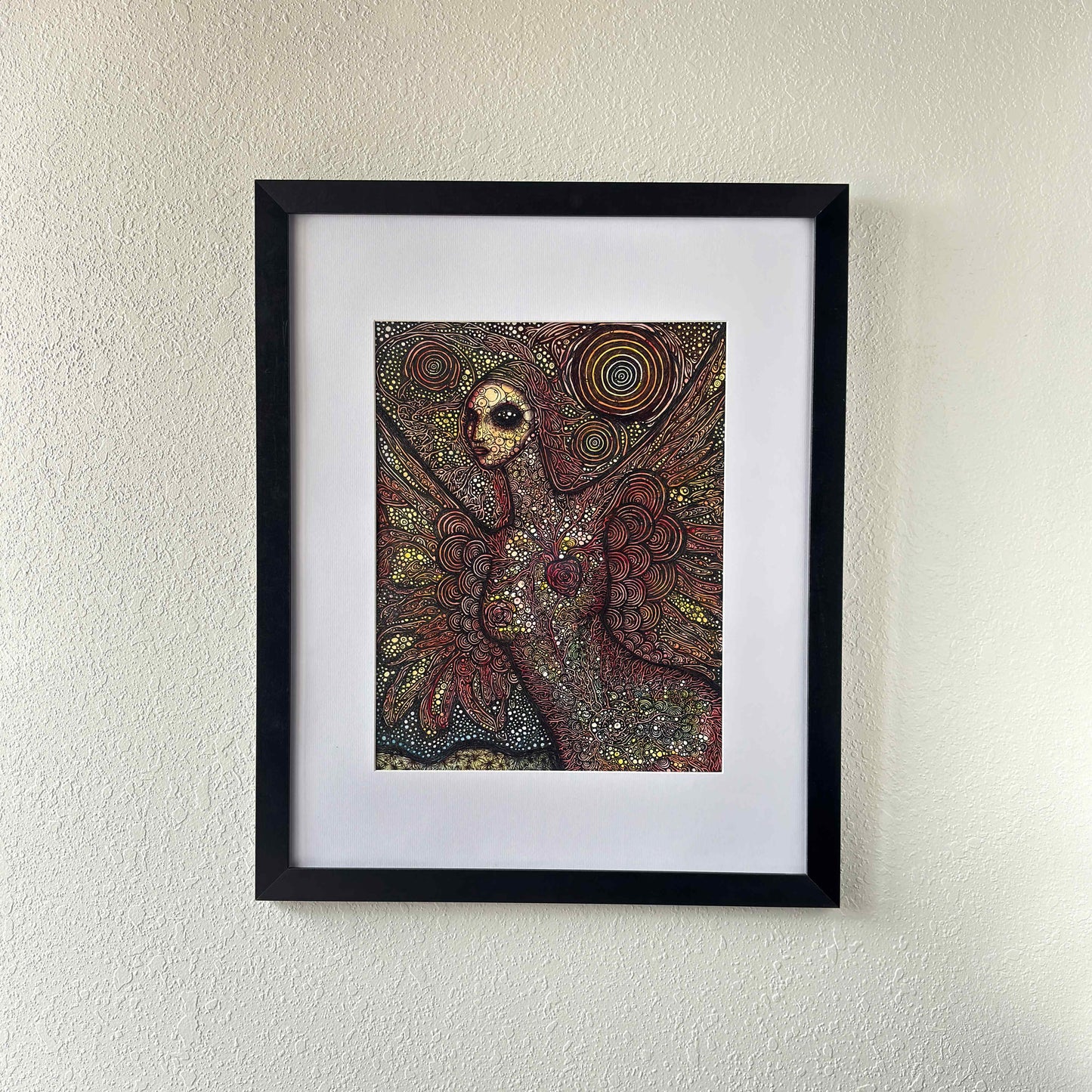 Nocturno de Fénix | Pintura original en tinta y acuarela