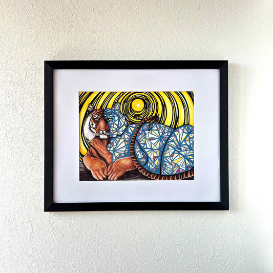 The Tiger Changes Her Stripes | Original Mixed Media Painting