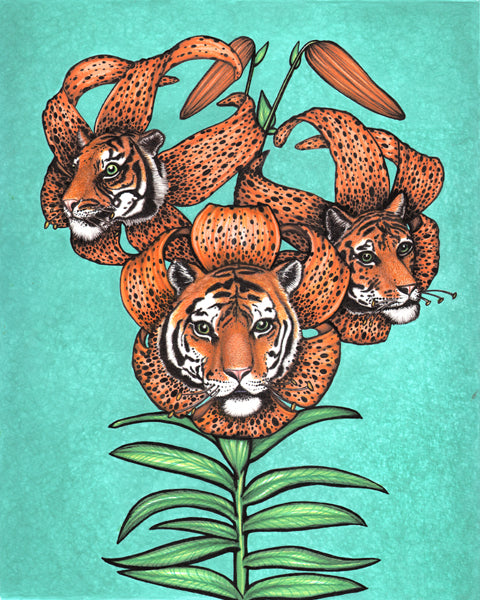 Lirios tigrados | Reproducción Giclée de edición abierta