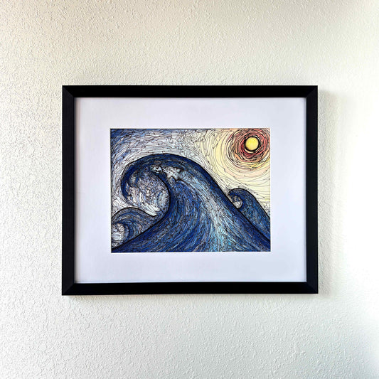 Wave Maiden | Original Ink and Watercolor Painting